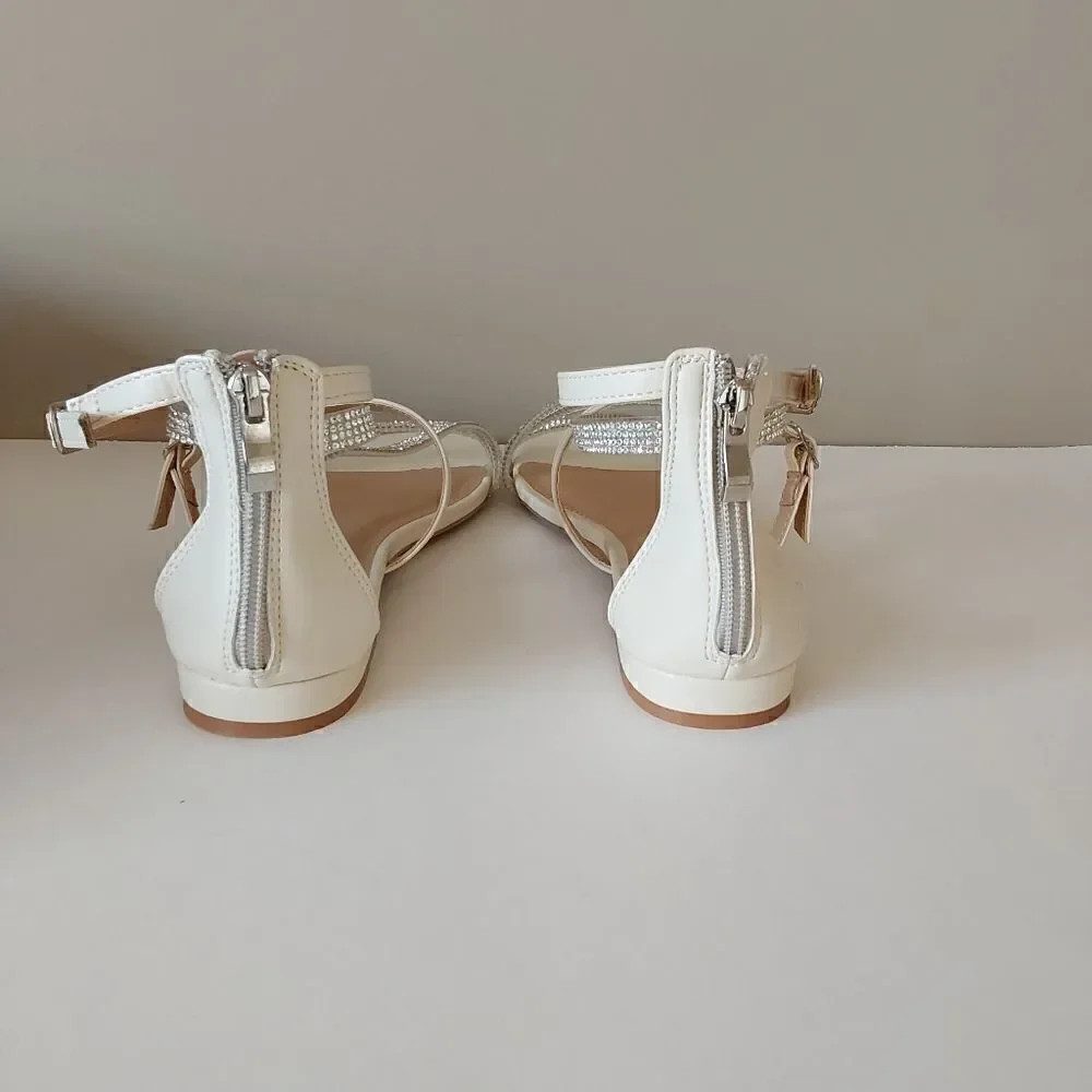 Shoe Dazzle Sandals Sz 8 Bone New